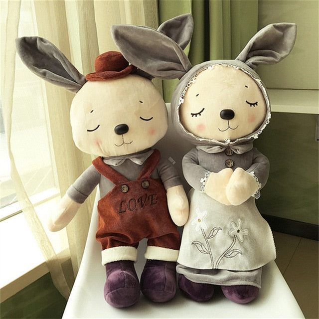 1 Pair Cute Plush Rabbit Toy Soft Cloth Stuffed Rabbit Easter Gift Baby Appease Toys Children Kids Gift