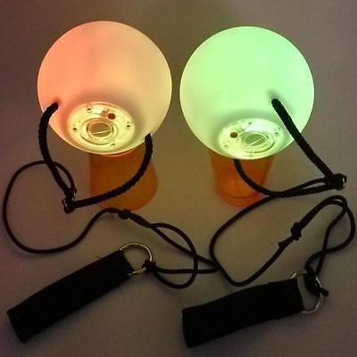 1 Pair LED POI Thrown Balls for Professional Belly Dance Level Hand Props US Rsp