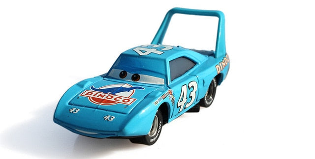 100% Original Pixar Cars 2 No.43 The King 1:55 Scale Diecast Alloy Metal Car Kids Toy  Children Racing Car  Lightning McQueen