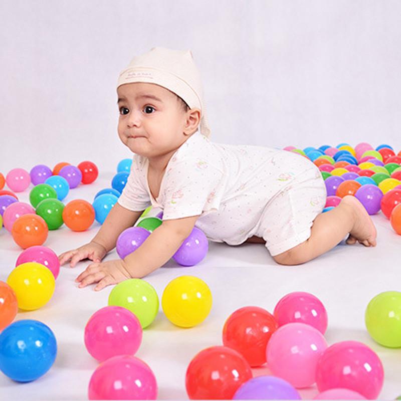 100 pcs/lot Eco-Friendly Colorful Ball Soft Plastic Ocean Ball Funny Baby Kid Swim Pit Toy Water Pool Ocean Wave Ball Dia 5.5cm
