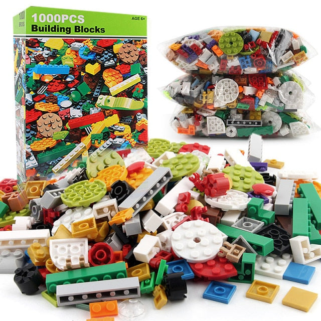 1000Pcs City DIY Creative Bricks Friends Classic Assembly High-tech Creator Building Blocks Bulk Sets Educational Kids Toys Gift