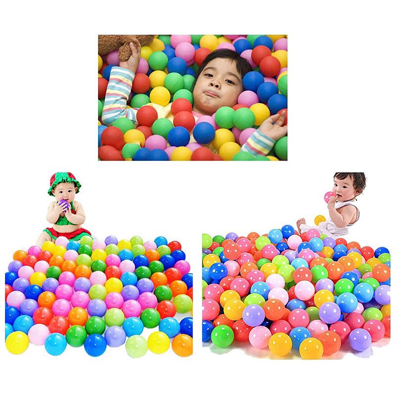 100Pcs Colorful Ball Ocean Balls Soft Plastic Ocean Ball Baby Kid Swim Pit Toy