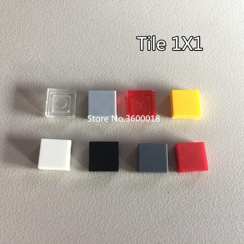 100Pcs/lot DECOOL Tile 1x1 with Groove Tablet MOC Brick Parts Compatible legos 3070 blocks toys parts brick set