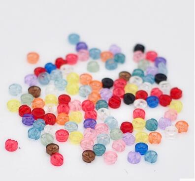 100pcs 5mm Mini doll buttons clothing baby DIY accessories materials buttons for diy sewing blyth doll Transparent groove buckle