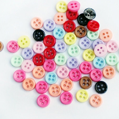 100pcs 6mm Mini doll buttons buttons for diy sewing blyth doll clothing baby DIY accessories materials cream color mini buckles