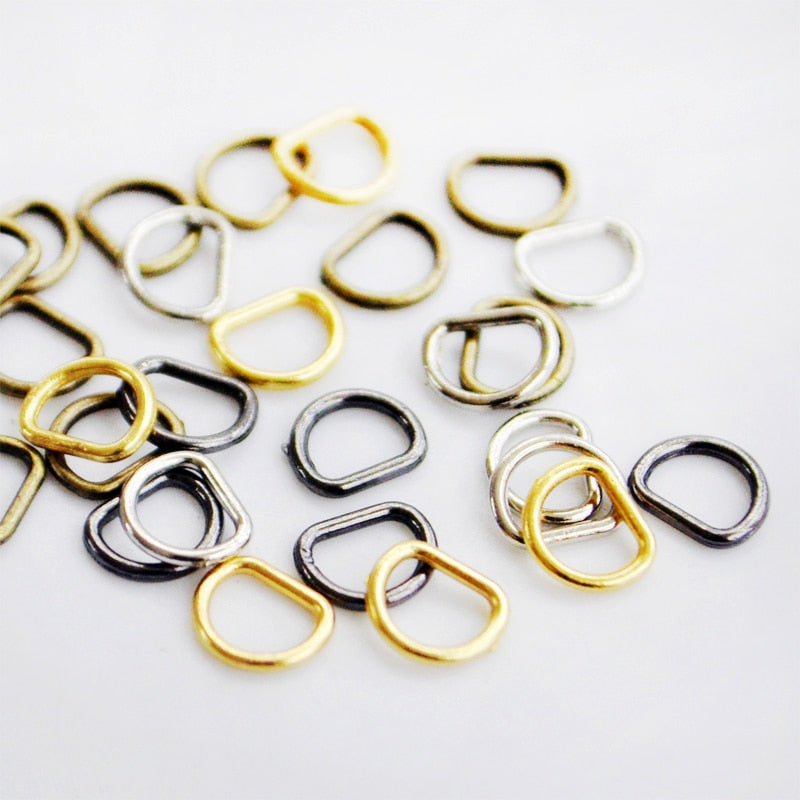 20pcs 6mm MINI BJD D ring buckle Diy accessories baby clothes accessories bag metal pieces ultra-small mini