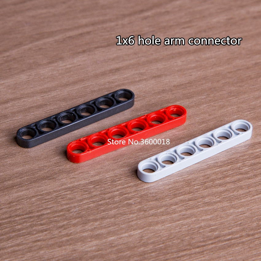 20pcs/lot Liftarm Decool Technic parts 1x6 hole arm connector Compatible with legos 32063 MOC DIY blocks bricks Parts set