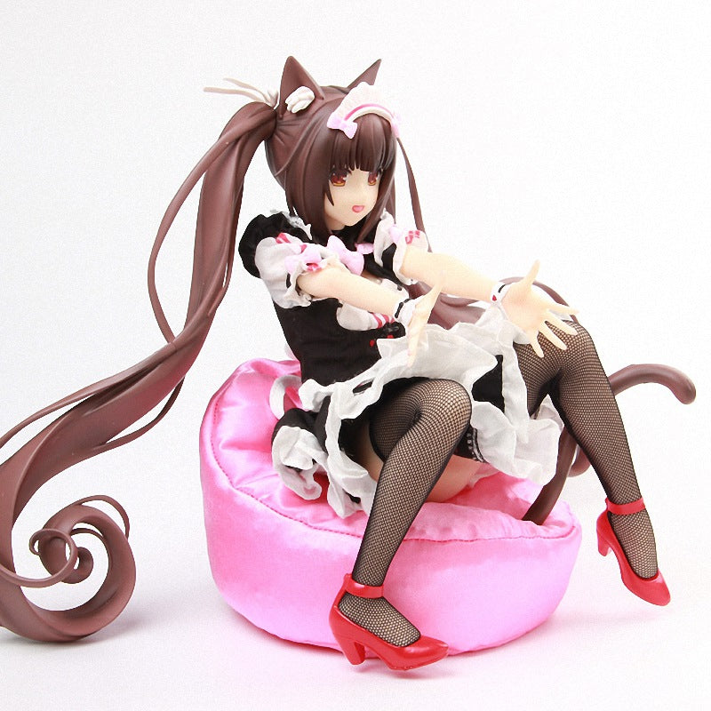 23.5cm Japanese anime figure NEKOPARA chocolate maid ver action figure collectible model toys for boys
