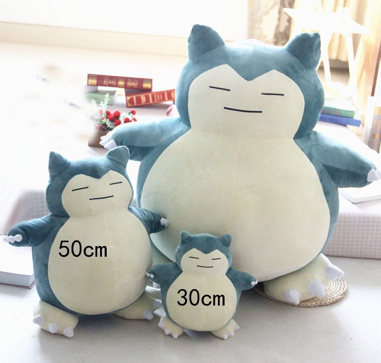 30-50cm Anime Snorlax Plush Toys Pillow Cushions Stuffed Animal Doll Christmas gift Kids Toys Puppet doll pillow