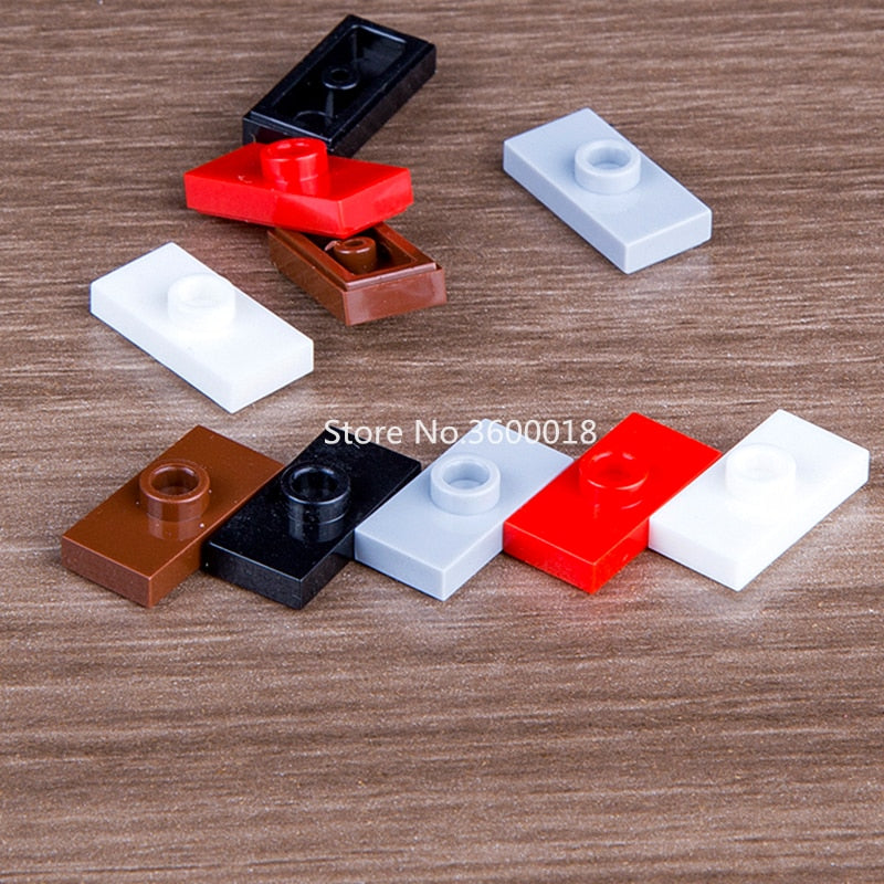 50pcs/lot DECOOL PARTS Compatible with legos 3794 1x2 Single point plate MOC Brick DIY block Assemble Particles brick set