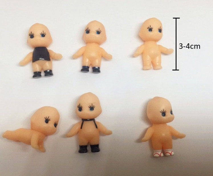 5pcs DIY Mini Babies Party Favor bulk goods genuine plastic small baby doll 3-4cm mini baby Home Decoration Crafts Gift