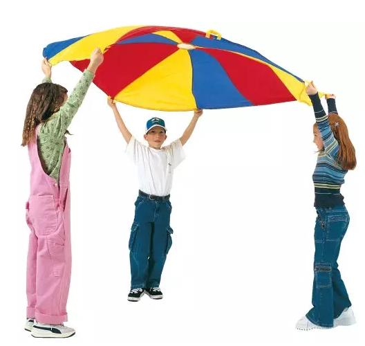 BOHS  Rainbow Parachute Umbrella Toy Sport Children Kindergarten Outdoor Team Work Game, Diameter : 2 Meters/ 3 Meter