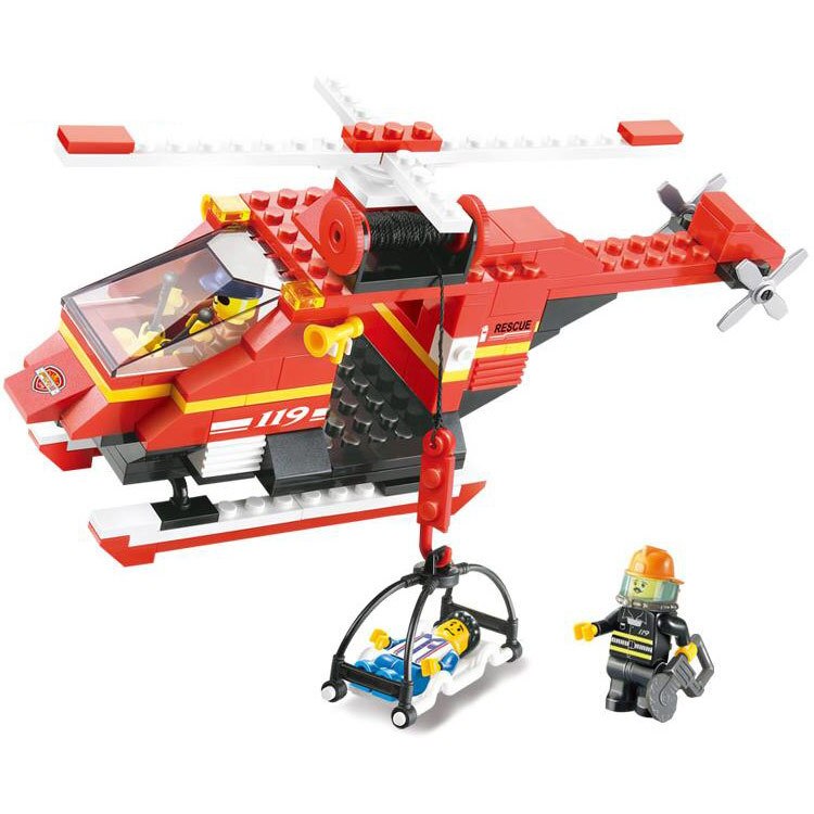 BOHS Rapid Fire Rescue Helicopter Bricks Educational Toys 155PCS