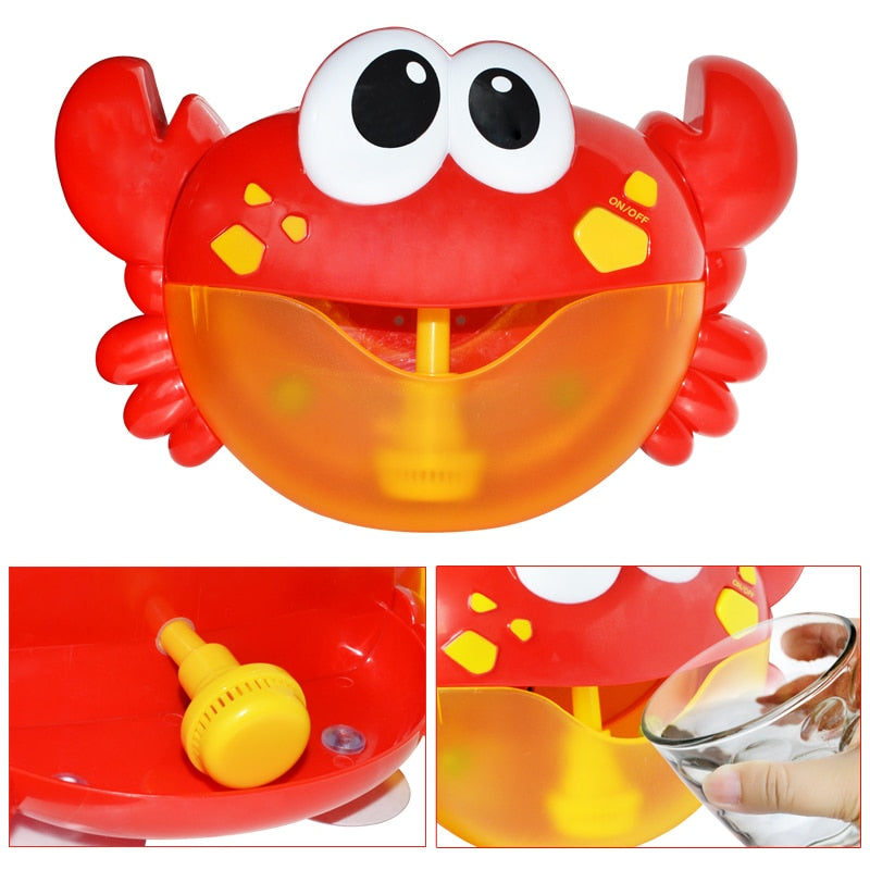 Bubble Crabs Baby Bath Toy Funny Toddler Bath Bubble Maker Pool Swimming Bathtub Soap Machine Bathroom Toys for Children Kids