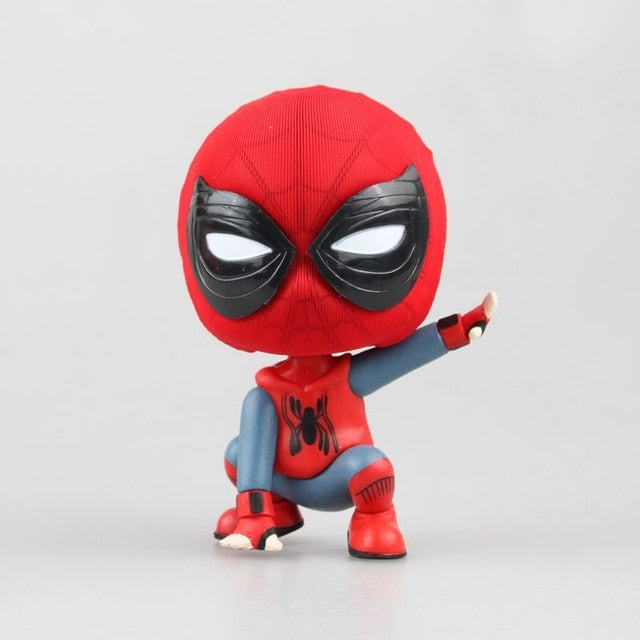 Comics The Amazing Spider-Man Spiderman Bobble Head Dolls PVC Action Figure Superhero Model Toys Kids Birthday Gift Car Decor