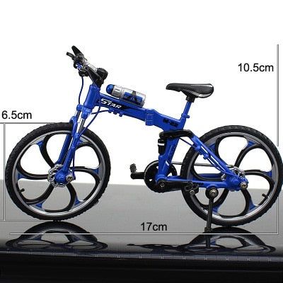 Crazy Magic Finger Bike Alloy Bicycle Model 1:10 Simulation Bicycle Bend Road Mini Racing Toys Collection Gifts