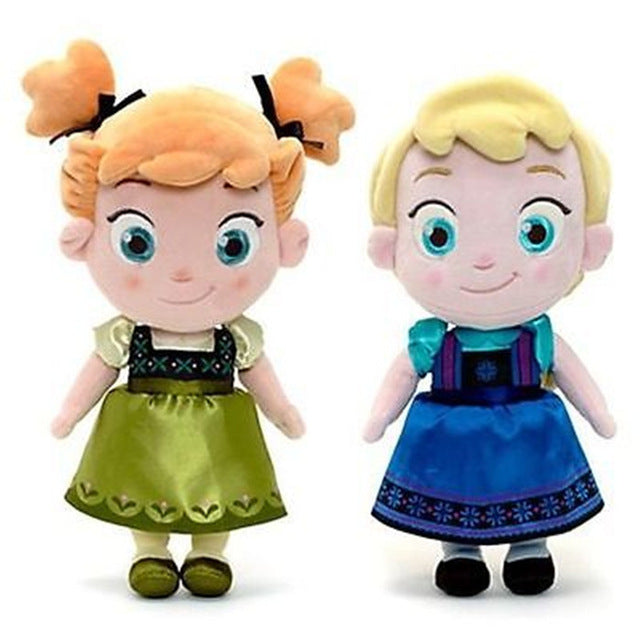 Disney Kid Toys 30cm Q Version Childhood Plush Elsa Doll Anna Doll Frozen Elsa Anna Baby Plush Soft Toy Princess Brinquedos