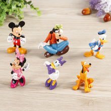 Disney Kid Toys 6pcs/Lot Mickey Mouse Anime Figure Plastic Toys PVC Mini Action Figures Set Kids Toys Baby Gift For Boys Girls