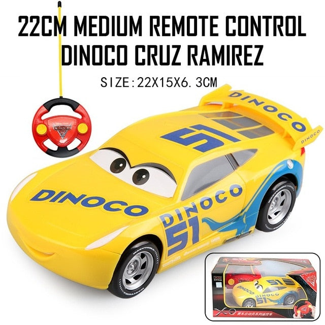Disney Pixar Cars 3 Revvin' Action Remote Control McQueen Jackson Storm Cruz Ramirez Plastic Toy