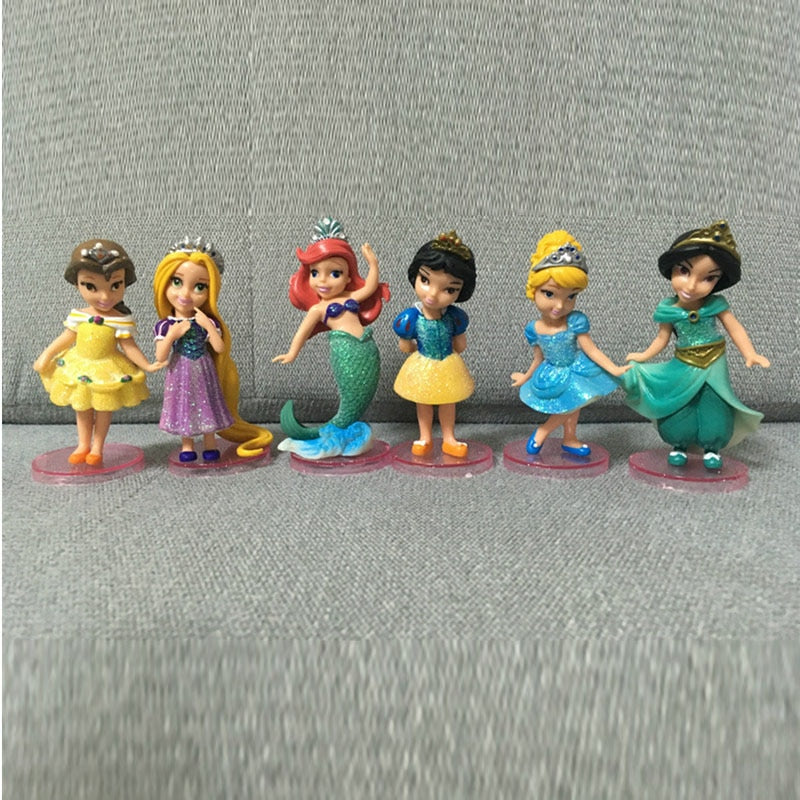 Disney Princess Toys 6pcs/Set 9-10cm Snow White Ariel Cinderella Auror -  Supply Epic