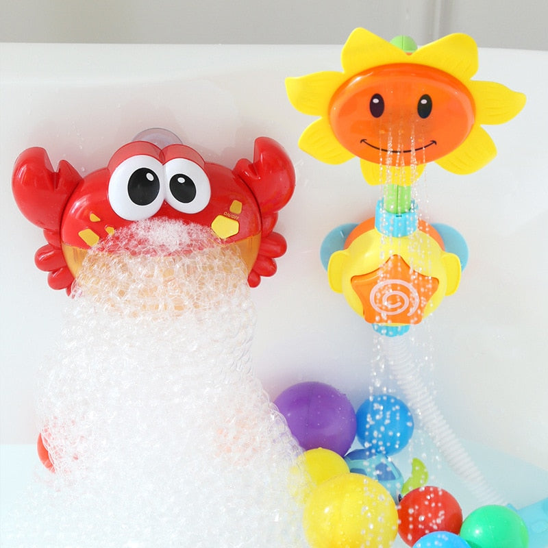 Bubble Machine Crabs Frog Music Kids Bath Toy Bathtub Soap Automatic Bubble Maker Baby Bathroom Toy for Children