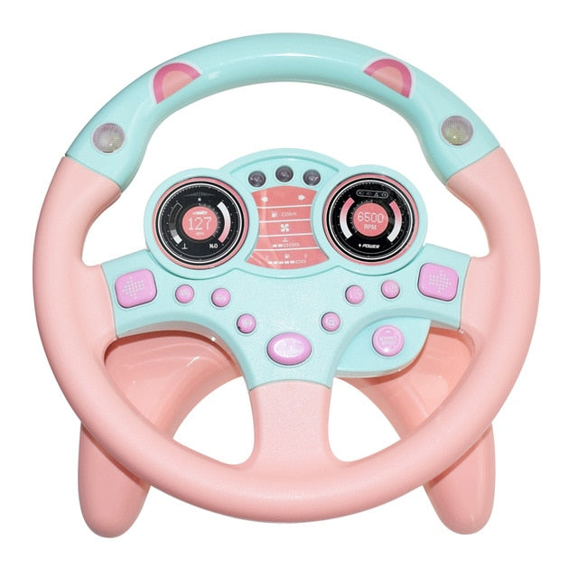 Eletric Simulation Steering Wheel Toy with Light Sound Baby Kids Musical Educational Copilot Stroller Steering Wheel Vocal Toys