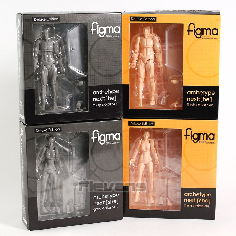 Figma Archetype Next He / She Flesh Gray Color Ver. Deluxe Edition