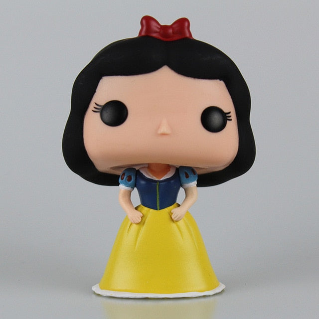 Funko Pop 10cm Cartoon Princess Elsa Anna Snow White Cinderella  Bell Ariel Vinyl Figure Model Toys