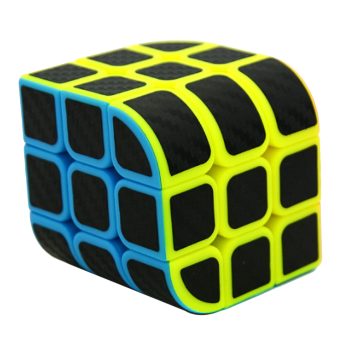 Lefang Trihedron Magic Cube Puzzle Toy with Carbon Fiber Sticker for Competition Challenge - Colorful