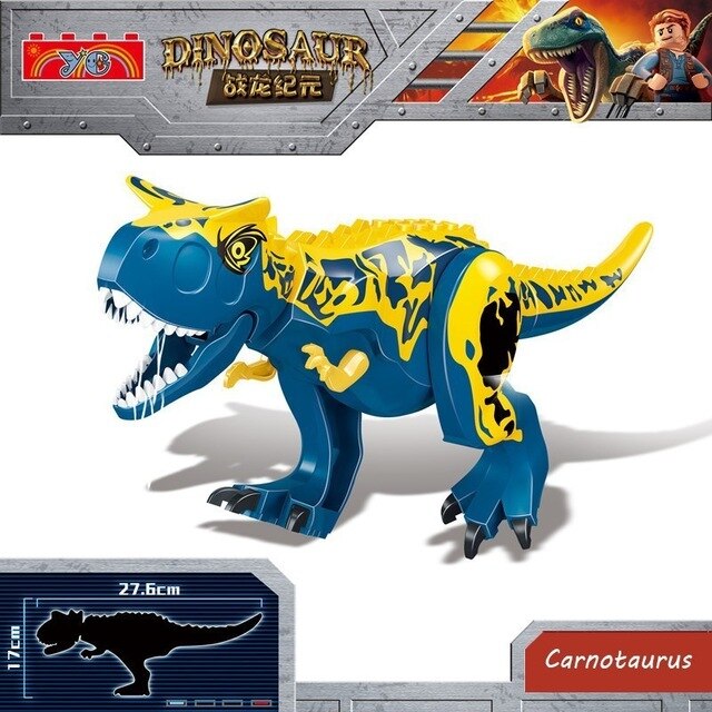 Legoings Jurassic Dinosaur World3 Figures Tyrannosaurus Rex Indominus I-Rex Building Blocks Bricks Model Toys For Children Boy