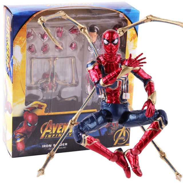 Marvel Iron Spider Spiderman Avengers Infinity War PVC Spider-man Action Figure Collectible Model Toy