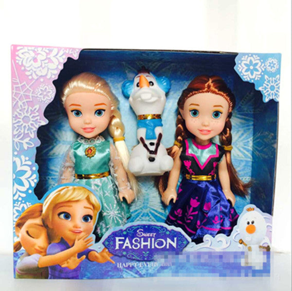 3pcs Princess Anna Elsa Dolls For Girls Toys Princess Dolls For Girls Toys 16cm Bonecas Figure Toy Small Baby Dolls Congelad