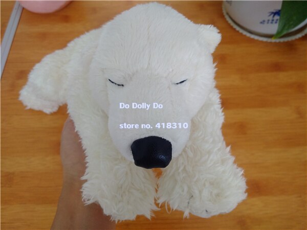 Original Soft Sleeping Polar Bear Simulation Animal Soft Stuffed Plush Toy Doll Children Baby Birthday Gift