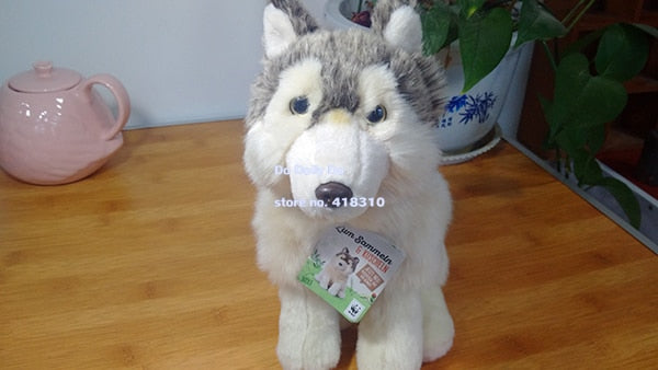 Original Tundra Wolf Gray Wolf Simulation Animal Soft Stuffed Plush Toy Doll Children Baby Birthday Gift