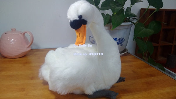 Original White Swan Bird Simulation Animal Soft Stuffed Plush Toy Doll Children Baby Birthday Gift