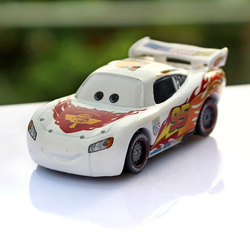 Pixar Cars White Limited Edition Lightning McQueen 1:55 Scale Diecast Metal Alloy Modle Brio Cute Toys For Children Gifts