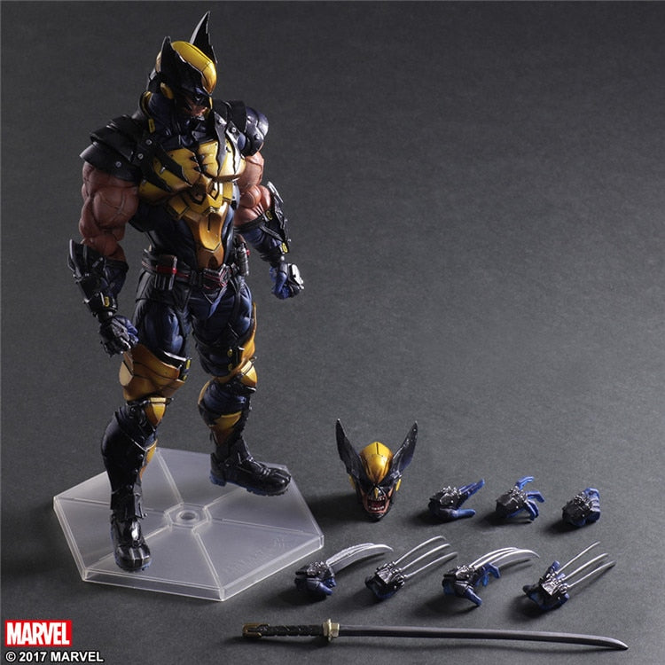 Play Arts Kai X men Logan Wolverine PVC Action Figure Collectible Model Toy 26cm