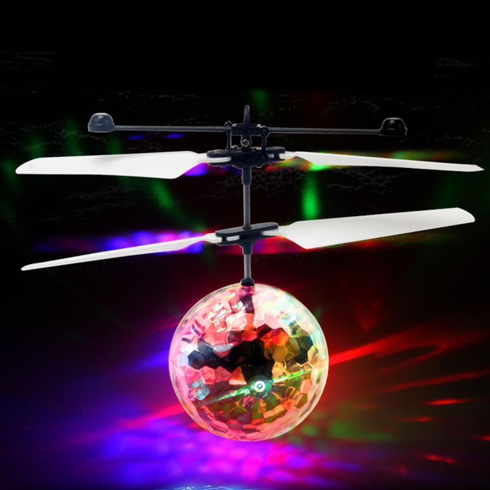 RC Flying Luminous Ball Kid's Flight Balls Electronic Infrared Induction Aircraft Remote Control Toys with LED Light Flying Toys