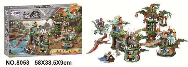 Winner 8053 1000pcs Capture The Dinosaurs Tribe Building Blocks Bricks Educational Kids Toys Compatible Leogings Jurassic World