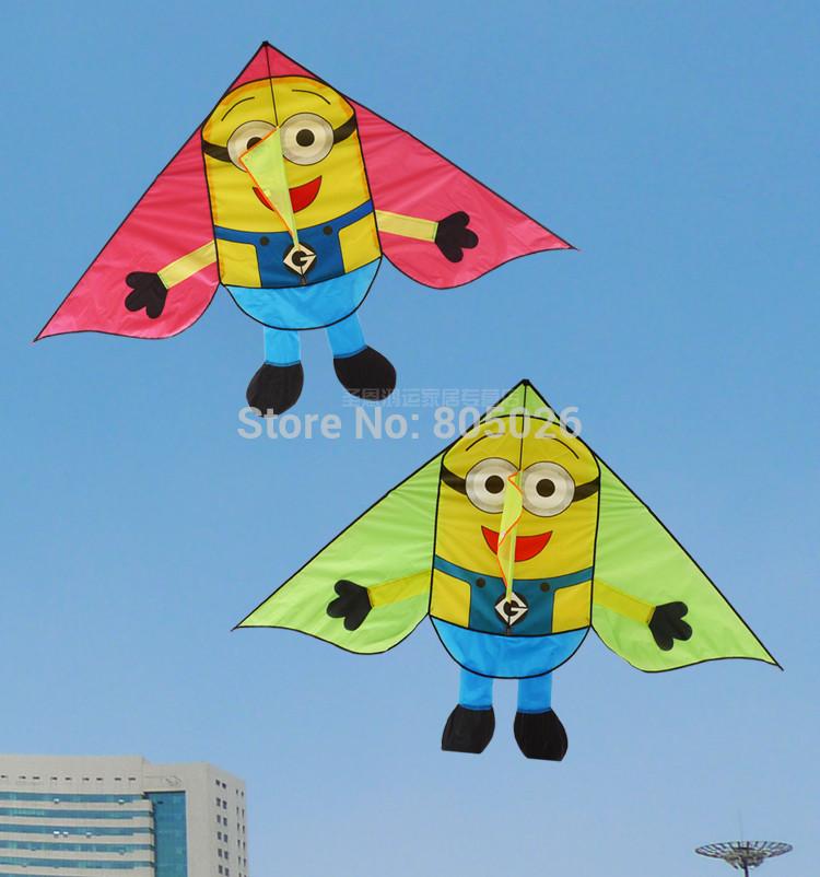 Minions kite children kites with handle line outdoor toys kites flying toys resin