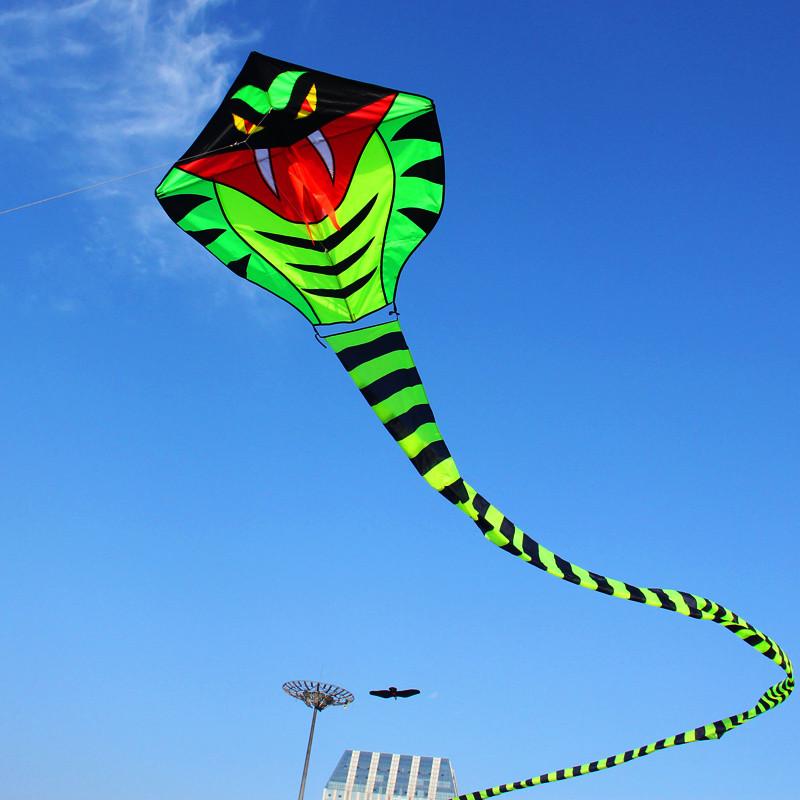 Outdoor Green Snake Cobra Kite Voadores Sailing Kitesurf Cometa Voladora Toys Personality Flying Kites Resin Cerf Volant Kites