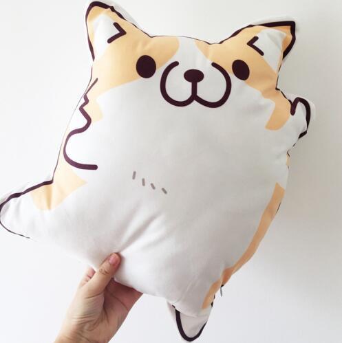 1pc 45cm Cartoon Figure Corgi Plush Pillows Stuffed Cute Animal Plush Cushion Kids Toys Birthday Gift