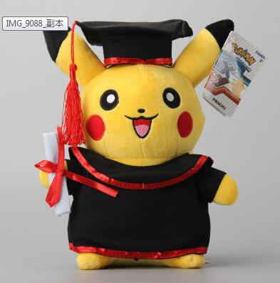 27CM Pikachu Graduate Fitting Plush Toys Gift Stuffed Doll Graduate Gift 2 Style