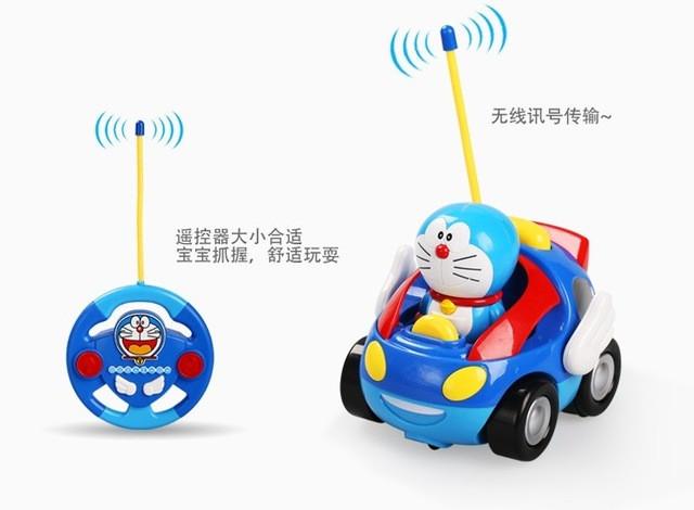 Toy RC Hello Kitty Remote Control Car Pink kt Doraemon Electric With Music Light Cute brinquedos Children birthday Gift