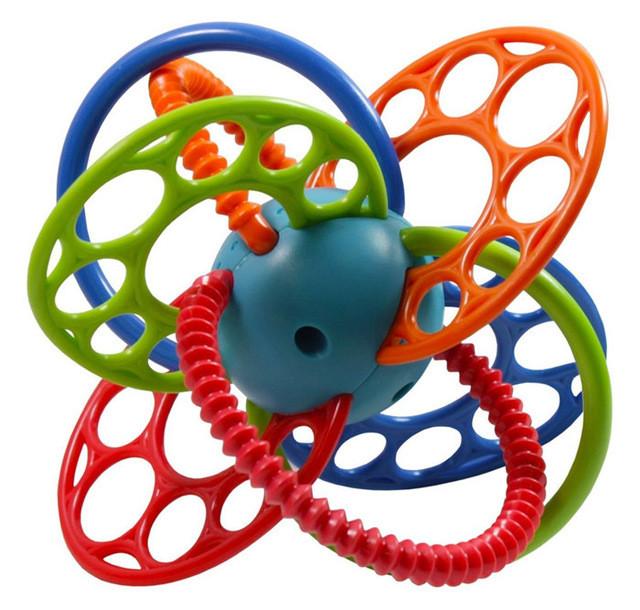 0+ Baby Teether Pacifier Toy BPA Colorful Baby Ball Rattle Early Educational Toy Hand Development