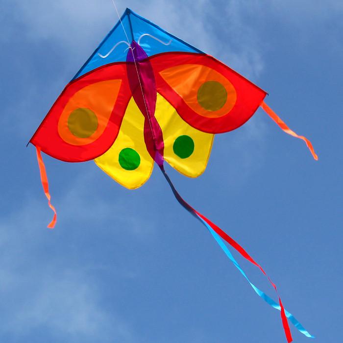 New Outdoor Fun Sports   55"Butterfly Single Line Beginner Kite  / Children Kite With String And Handle Good Flying
