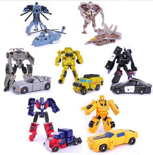 Transformation 7pcs/lot Kids Classic Robot Cars Toys For Children Action & Toy Figures