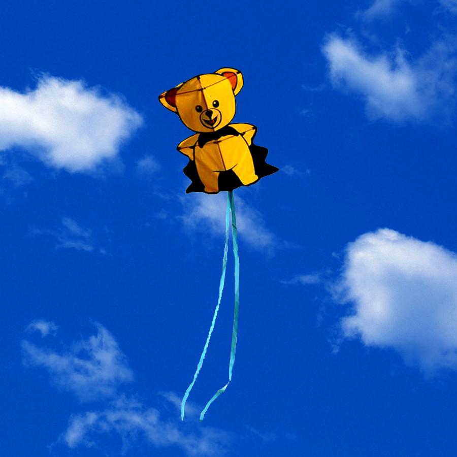 Kids Outdoor Toys Easy Flying Kite Cute Cartoon Bear Shape Single Line Kite For Children Beach Park Playing