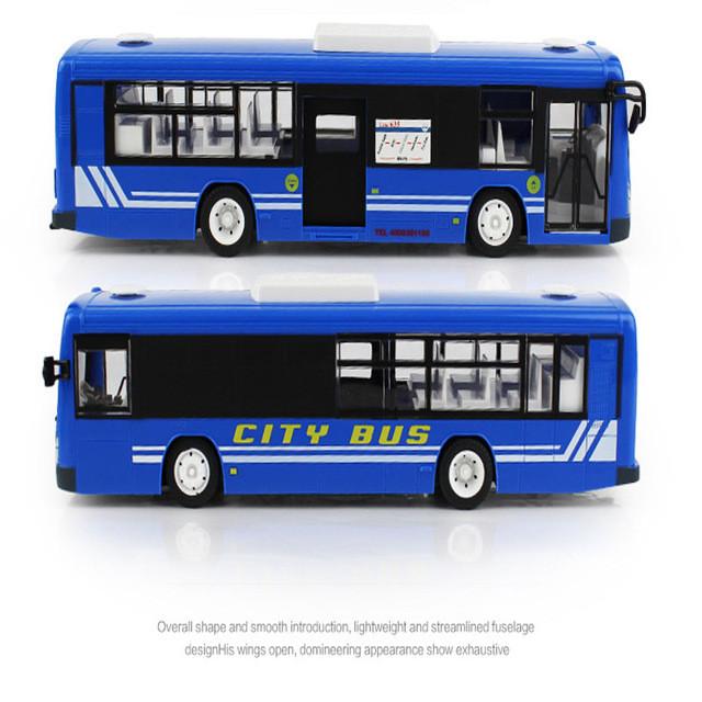 2.4G Remote Control Bus Car Charging Electric Open Door RC Car Model Toys  For Children Gifts RC16(2)
