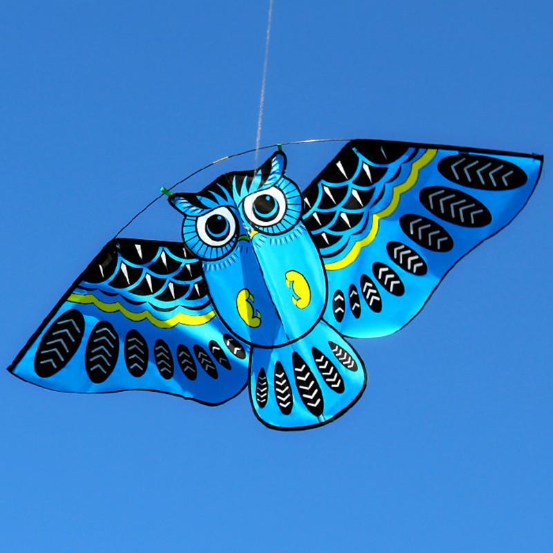 110*50cm Colorful Owl Kite With Kite Line Easy To Fly Outdoor Toy For Children